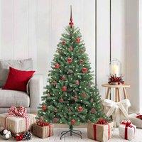 Berkfield Home Artificial Hinged Christmas Tree Green 150 cm PVC & Metal