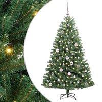 Berkfield Home Artificial Hinged Christmas Tree Green 150 cm PVC & Metal