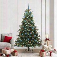 Berkfield Home Artificial Christmas Tree with 300 LEDs with Stand Green 210 cm