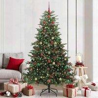 Berkfield Home Artificial Christmas Tree with 300 LEDs with Stand Green 210 cm
