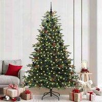 Berkfield Home Artificial Christmas Tree with 300 LEDs with Stand Green 240 cm