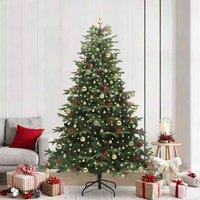 Berkfield Home Artificial Christmas Tree with 300 LEDs with Stand Green 240 cm