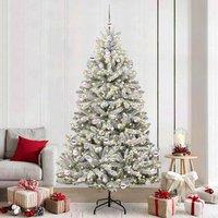 Berkfield Home Artificial Christmas Tree Green & White 240 cm PVC & Metal