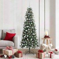 Berkfield Home Artificial Christmas Tree with 300 LEDs Green 76 x 76 x 180 cm