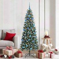 Berkfield Home Artificial Christmas Tree with 300 LEDs Green 76 x 76 x 180 cm