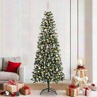 Berkfield Home Artificial Christmas Tree with 300 LEDs Green 86 x 86 x 210 cm