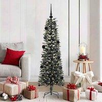 Berkfield Home Artificial Christmas Tree with 150 LEDs Green 43 x 43 x 150 cm