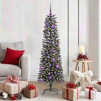 Berkfield Home Artificial Christmas Tree with 150 LEDs Green 43 x 43 x 150 cm