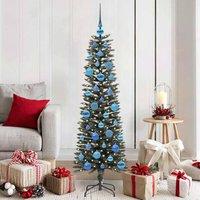 Berkfield Home Artificial Christmas Tree with 150 LEDs Green 43 x 43 x 150 cm