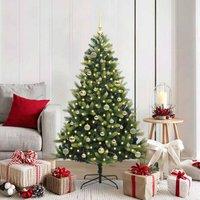 Berkfield Home Artificial Hinged Christmas Tree 150 LEDs Green 150 cm