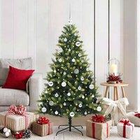 Berkfield Home Artificial Hinged Christmas Tree 150 LEDs Green 150 cm