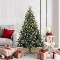 Berkfield Home Artificial Hinged Christmas Tree 150 LEDs Green 150 cm