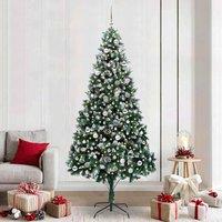 Berkfield Home Artificial Christmas Tree with 300 LEDs with Stand Green 240 cm