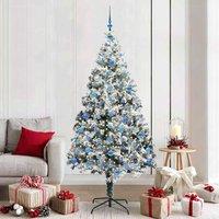 Berkfield Home Artificial Christmas Tree with 300 LEDs with Stand Green 210 cm