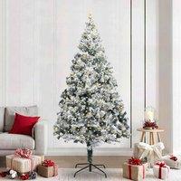 Berkfield Home Artificial Christmas Tree with 300 LEDs with Stand Green 240 cm