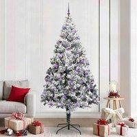 Berkfield Home Artificial Christmas Tree with 300 LEDs with Stand Green 240 cm