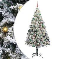 Berkfield Home Artificial Christmas Tree with 300 LEDs with Stand Green 240 cm