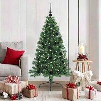 Berkfield Home Artificial Pre-lit Christmas Tree Green 150 cm PVC
