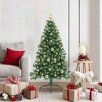 Berkfield Home Artificial Pre-lit Christmas Tree Green 150 cm PVC