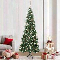 Berkfield Home Corner Artificial Christmas Tree Green 210 cm PVC & Metal