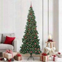 Berkfield Home Corner Artificial Christmas Tree Green 210 cm PVC & Metal