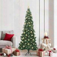 Berkfield Home Corner Artificial Christmas Tree Green 210 cm PVC & Metal