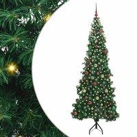 Berkfield Home Corner Artificial Christmas Tree Green 210 cm PVC & Metal