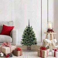 Berkfield Home Artificial Christmas Tree with 150 LEDs Green 75 cm PE & PVC