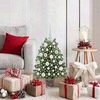 Berkfield Home Artificial Christmas Tree with 150 LEDs Green 75 cm PE & PVC
