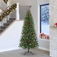 Berkfield Home Artificial Christmas Tree with 300 LEDs Green 240 cm PE & PVC