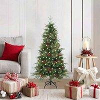 Berkfield Home Artificial Hinged Christmas Tree Green 120 cm PE & PVC