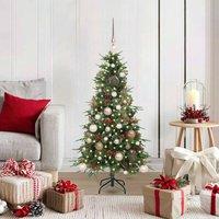 Berkfield Home Artificial Hinged Christmas Tree Green 120 cm PE & PVC