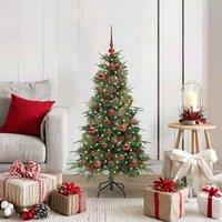 Berkfield Home Artificial Hinged Christmas Tree Green 120 cm PE & PVC