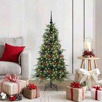 Berkfield Home Artificial Hinged Christmas Tree Green 120 cm PE & PVC