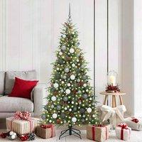 Berkfield Home Artificial Hinged Christmas Tree Green 180 cm PE & PVC