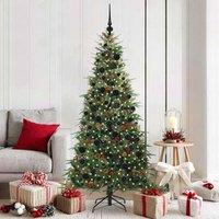 Berkfield Home Artificial Hinged Christmas Tree Green 180 cm PE & PVC