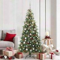 Berkfield Home Artificial Hinged Christmas Tree Green 180 cm PE & PVC