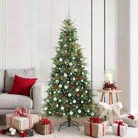 Berkfield Home Artificial Hinged Christmas Tree Green 180 cm PE & PVC