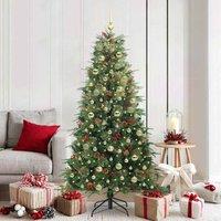 Berkfield Home Artificial Hinged Christmas Tree Green 180 cm PE & PVC