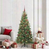 Berkfield Home Artificial Hinged Christmas Tree Green 180 cm PE & PVC