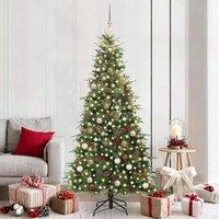 Berkfield Home Artificial Hinged Christmas Tree Green 210 cm PE & PVC