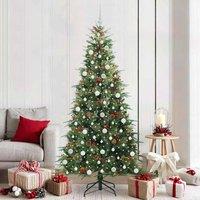 Berkfield Home Artificial Hinged Christmas Tree Green 210 cm PE & PVC