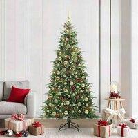 Berkfield Home Artificial Hinged Christmas Tree Green 210 cm PE & PVC