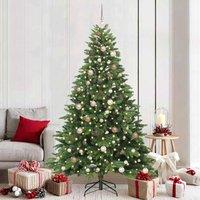 Berkfield Home Artificial Christmas Tree with 300 LEDs Green 210 cm PE & PVC