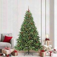 Berkfield Home Artificial Christmas Tree with 300 LEDs Green 210 cm PE & PVC