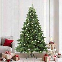 Berkfield Home Artificial Christmas Tree with 300 LEDs Green 240 cm PE & PVC