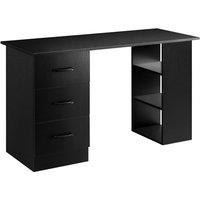 Havendro Computer Desk Writing Study Table with Storage in Black