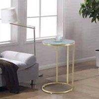 Havendro C-Shape Sofa Bed End Portable Small Couch Table Gold