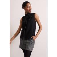 Phase Eight Women's Nella High Neck Top in Black | Size: 16