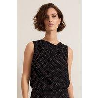 Phase Eight Women's Ottie Black Cowl Neck Top | Size: 14